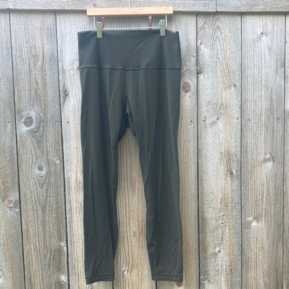 Lululemon Olive Green High-Waisted Leggings